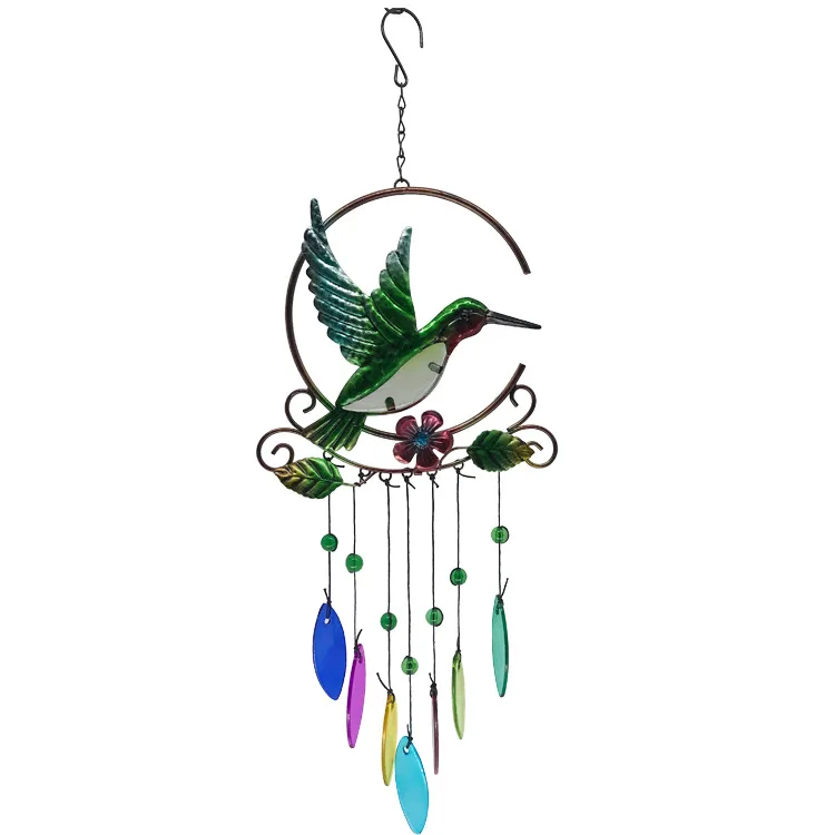 Fashion Hummingbird Creative Iron Crafts Wind Chimes Hanging Decorations Wind Bell New Hummingbird Metal Wind Chimes