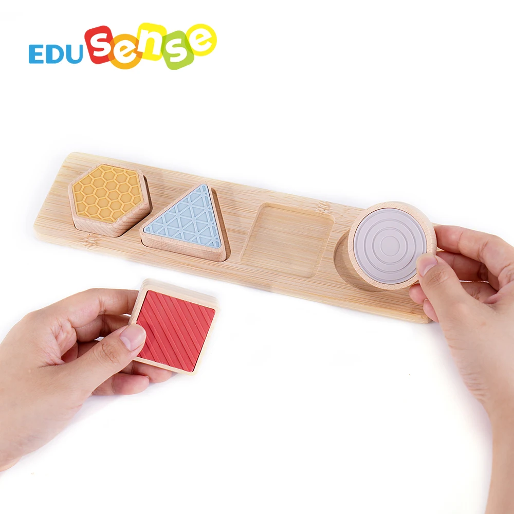 EDUsense Sorting Shape Puzzle Stacking Toy  Wooden Silicone Preschool Education Montessori Puzzle Learning Toys for Kids