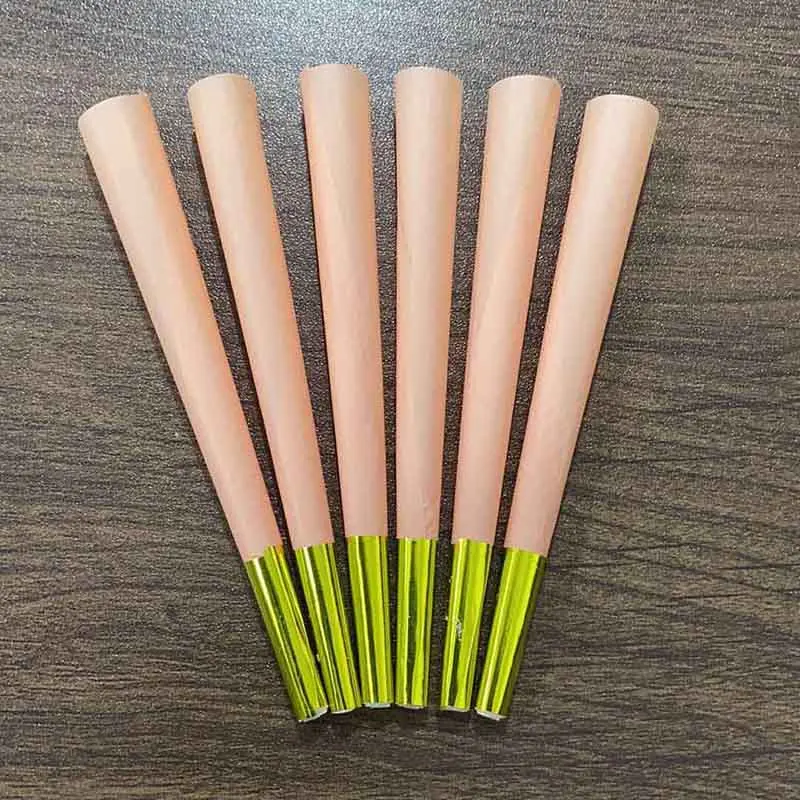 
Free Shipping Nature and unbleached 13g 109mm king size hemp paper pre rolled cones for smoking 