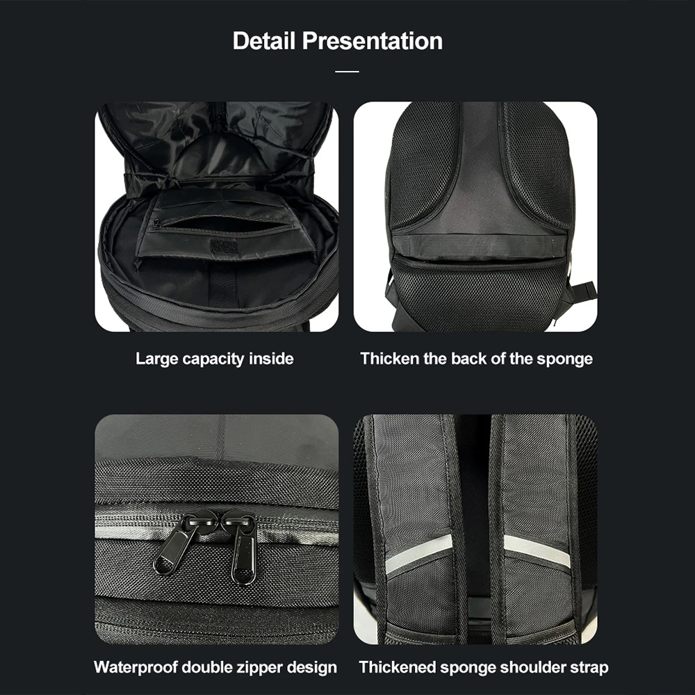 Cloud Smart Led Backpack Motorcycle For Men Cool Laptop Backpack With Brake Flash Function Led Knight Backpack Christmas Gift