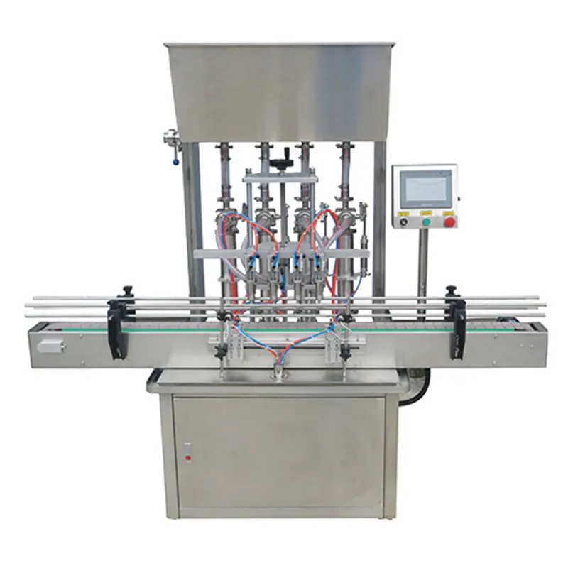 6 Heads Automatic Juice Water Bottle Liquid Bottling Palm Coconut Cooking Oil Filling Capping Machine Line