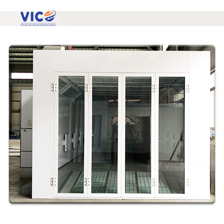 VICO 4 Big glass window Car Painting Booth Auto body shop Painting Booth and Baking Oven #VPB-SD88 with factory outlets
