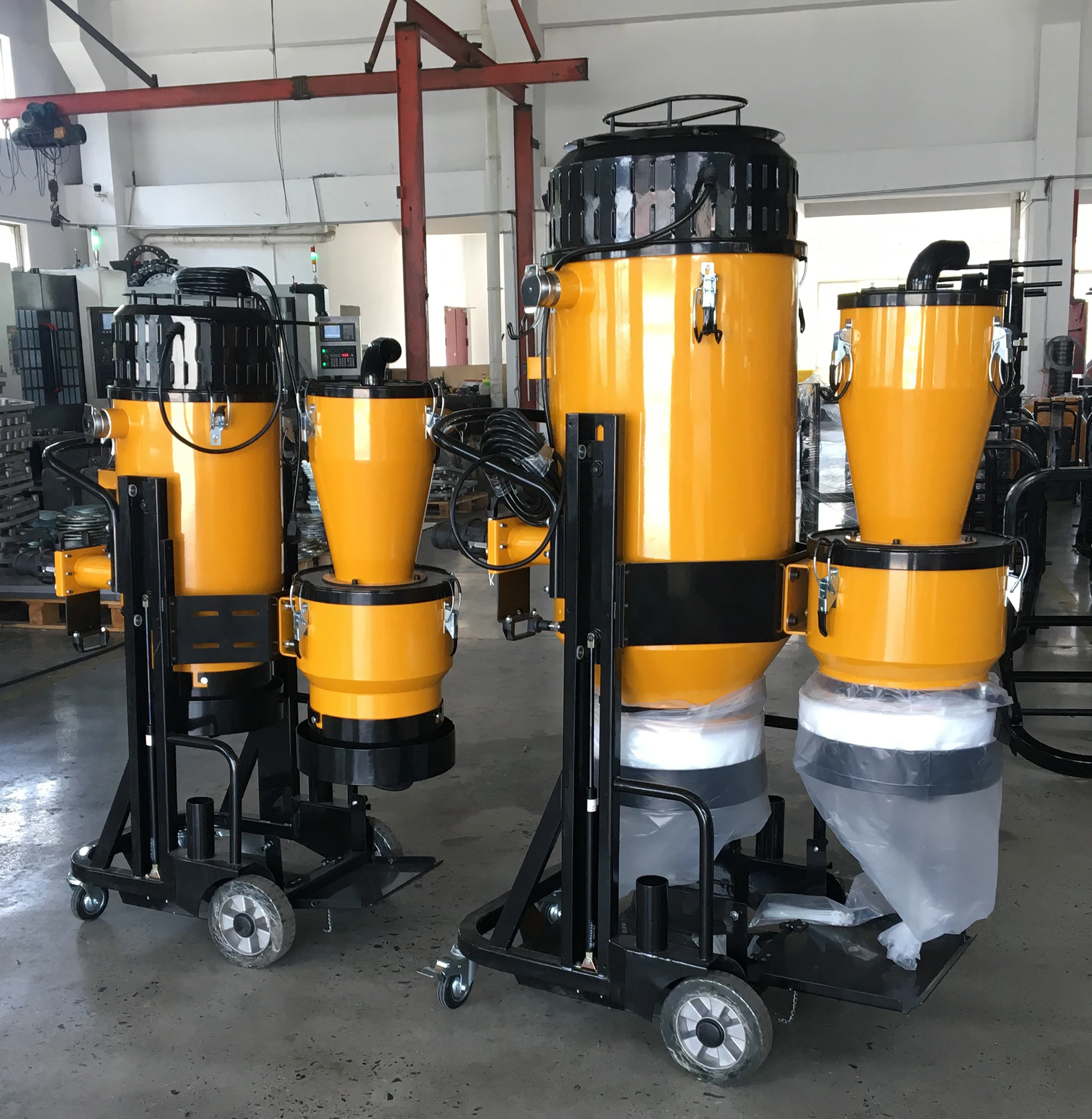 JS V2-X 3HP двойной бесшумный пылесборник циклон большой промышленный пылесос для обработки бетона деревообработки