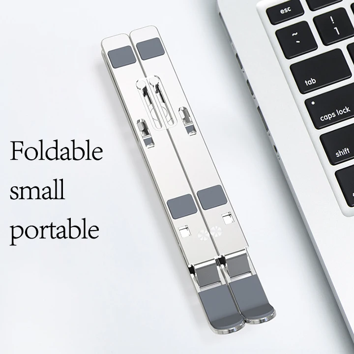 
Foldable Adjustable Height Size Portable Aluminum Alloy Desk Laptop Notebook Holder Stand 