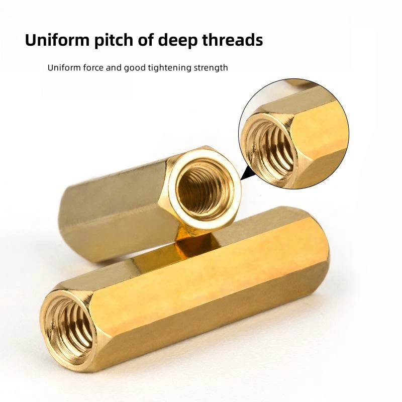 High Quality Brass Female to Female Standoff Spacer Brass Pillar Long Brass Hex Nut
