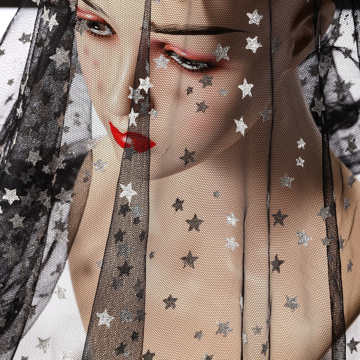 Lightweight Glitter mesh Fabric Customized Color Bronzing Textiles