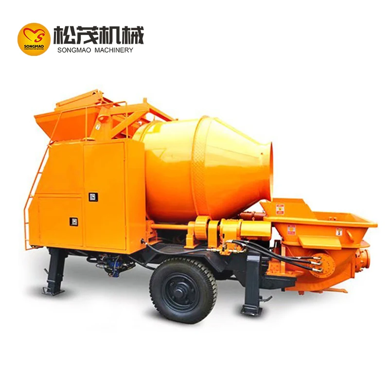 SongMao40 Mini Small Diesel/Electric Mobile portable concrete mixers pump