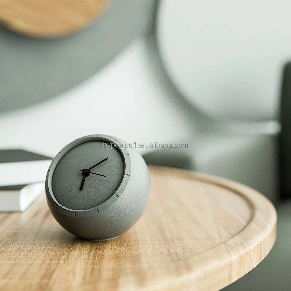 Creative Small Concrete Table and Desk Clock Storage Multifunctional Home Decoration Mini Desk Clock