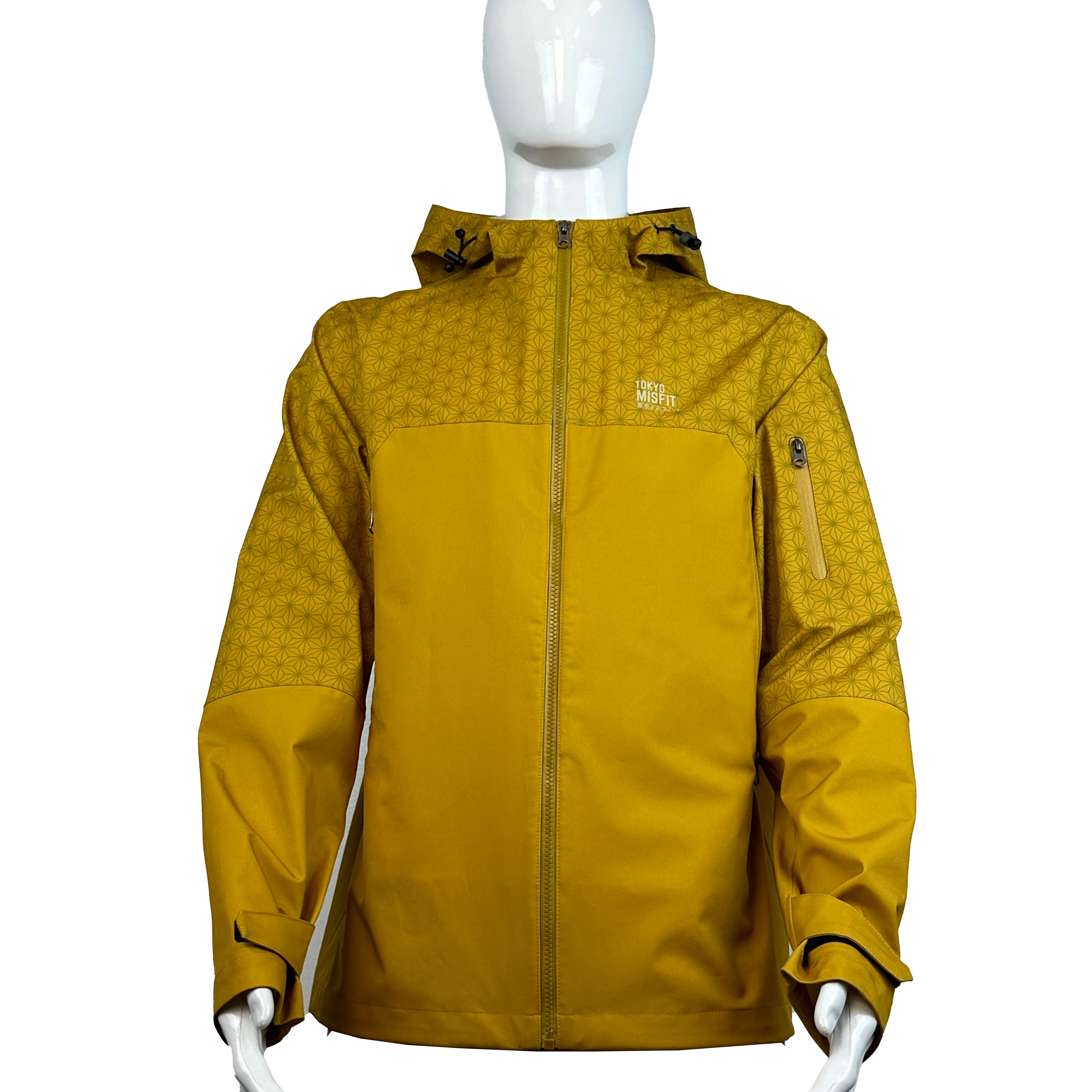 custom wind breaker jacket 2024 yellow fashion clothing manufacturers custom streetwear waterproof jacket for men