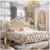 Bedroom Set Furniture Luxury Classic Style Wooden Carved Frame Leather King Size Bed