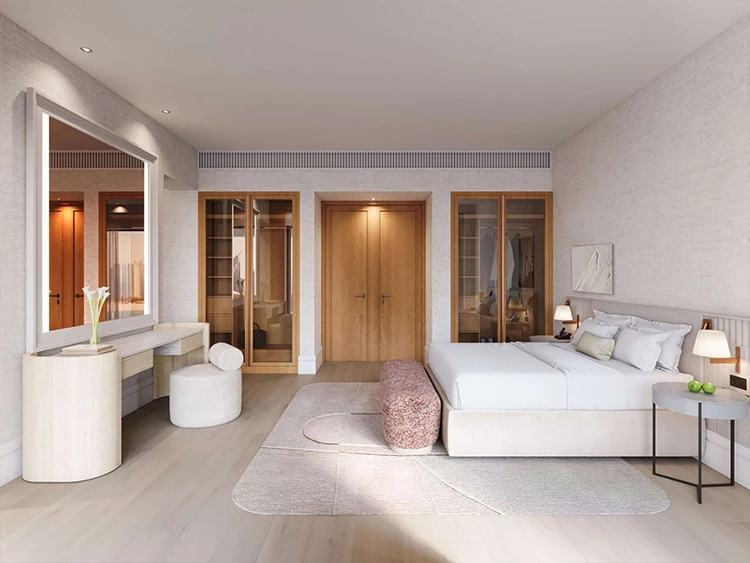 Wholesale Quality Inn MDF and Plywood Hotel Furniture Modern Luxury Boutique Hotel Bedroom Set