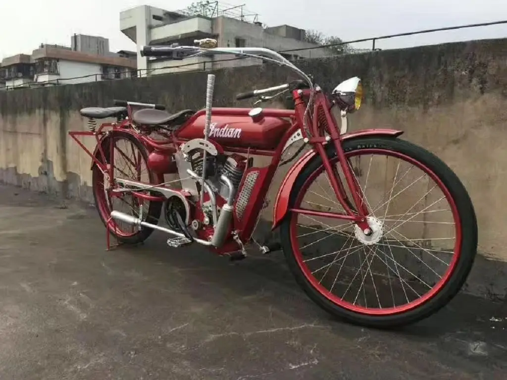 Sportsman flyer vintage bicycle antique indian style bicycle with gasoline engine