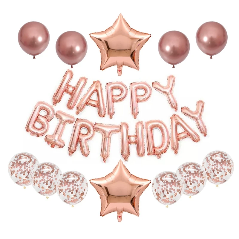 Colorful Self Inflating Star Alphabet Letters Ballon Banner Party Wall Decorations Happy Birthdays Foil Ballon