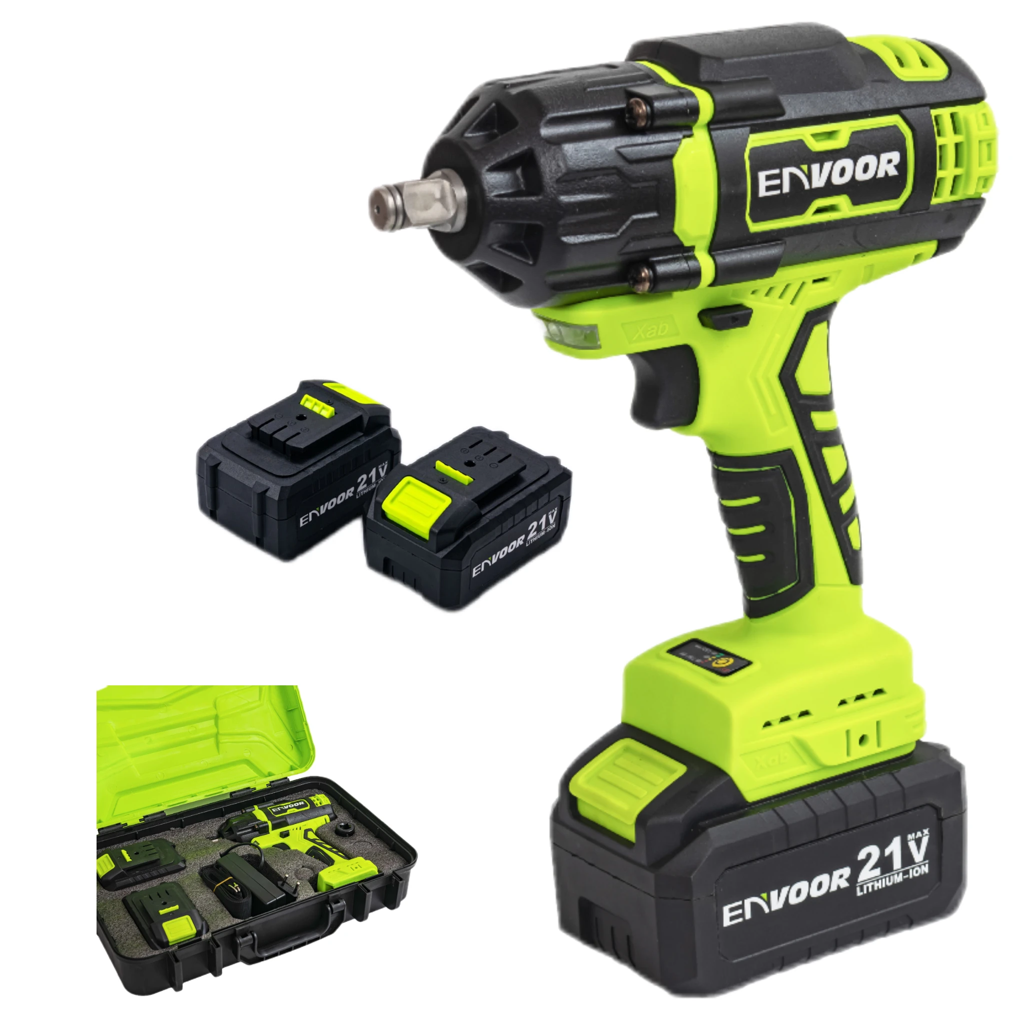 800N.m Electric Impact Wrench Brushless Cordless Electric Wrench 1/2 Inch 21V Battery Power Tool