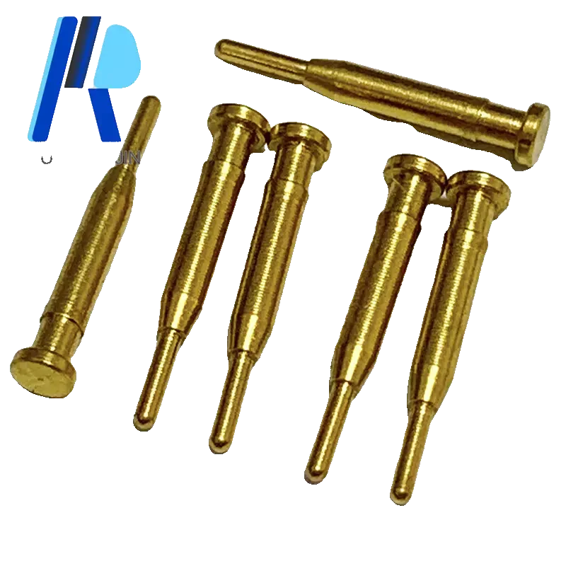 Customized  Gold Plated Electronic PCB Pin Spring Contcat Test Probe To High Current Cable Charger Connector