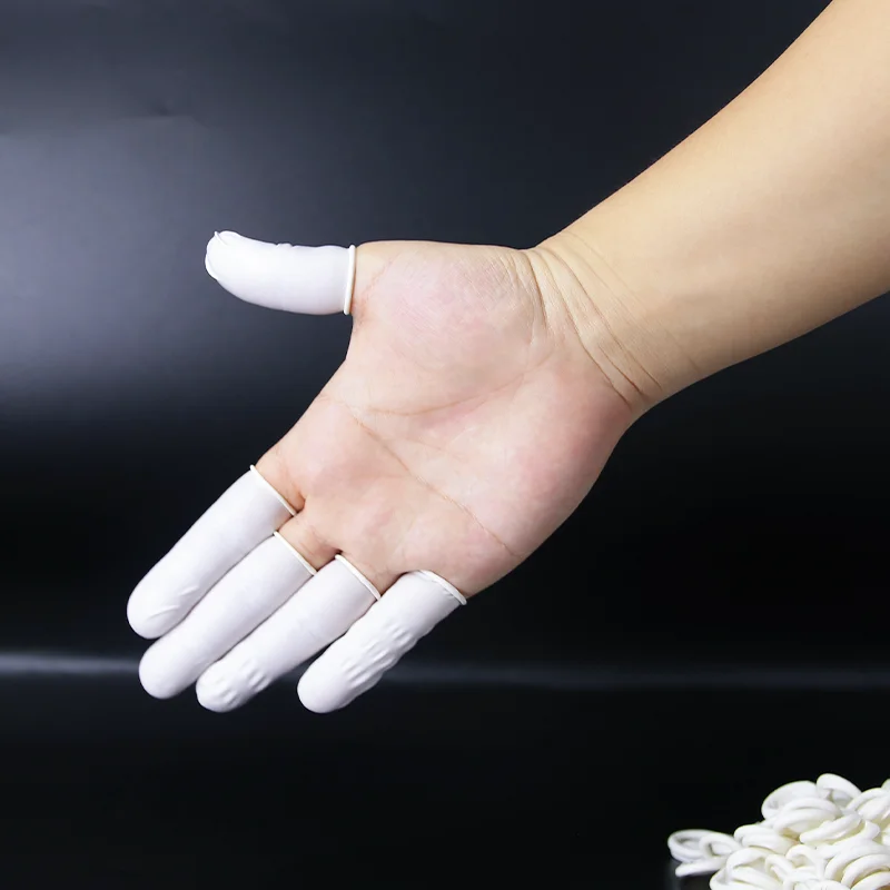 Лабораторное оборудование напальчники из чистого белого латекса толстые для электронной