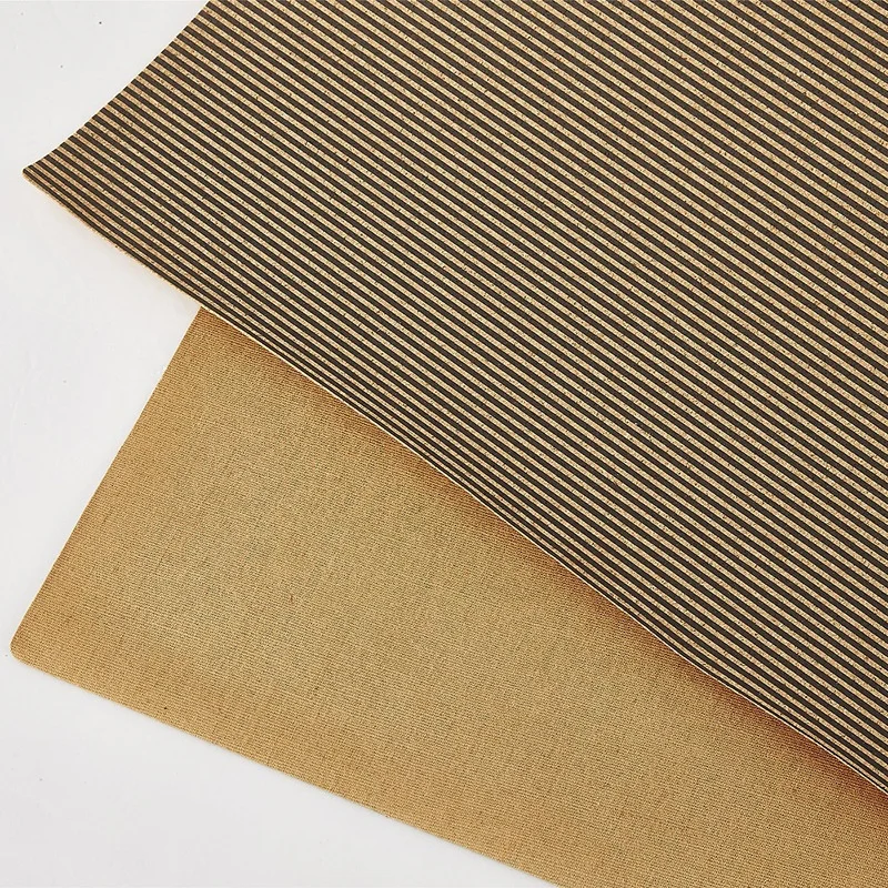 factory wholesale leather for bag making custom printed real cork leather for shoes decorative