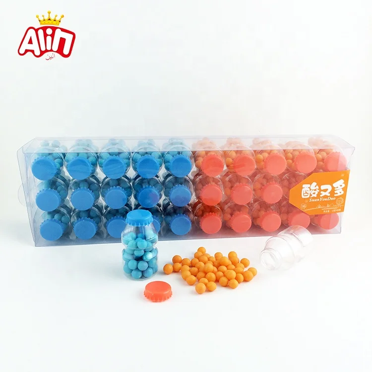 New Yogurt bottle two-color fruit-flavored crispy ball puffed fudge