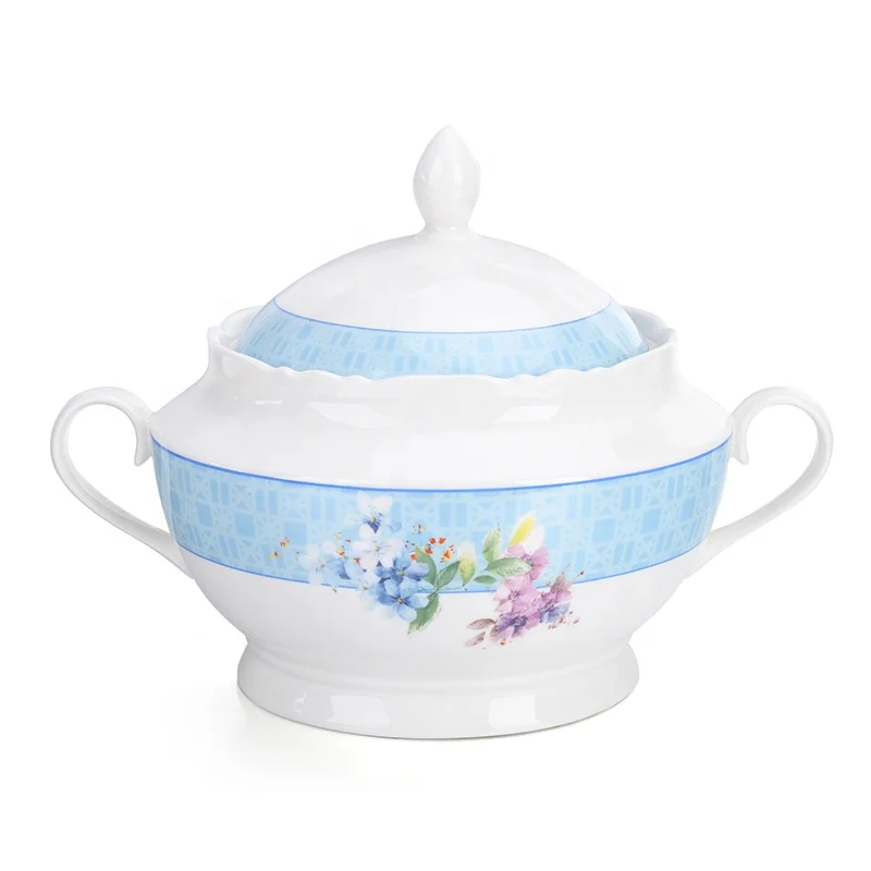  Керамическая тарелка Tureen из тонкого фарфора для риса и супа с