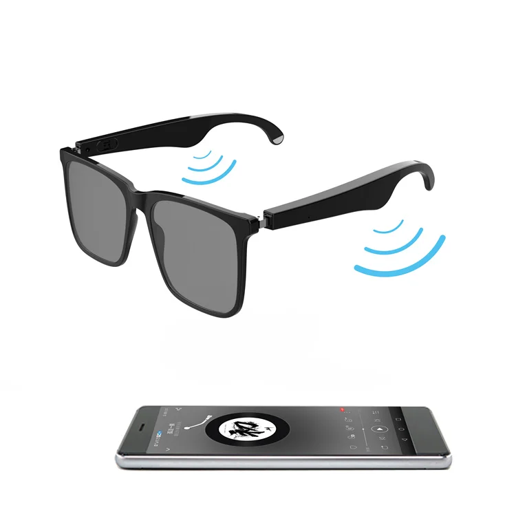 2021 New Tws Glasses Magnetic Charging Waterproof BT Smart Glasses