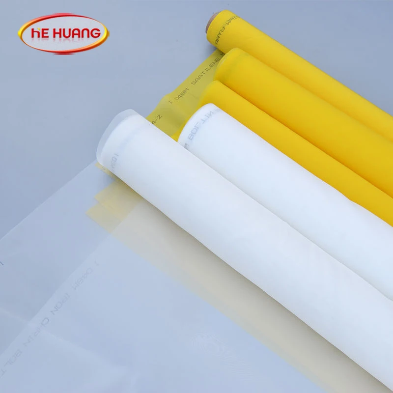 
Chinese Factory White And Yellow 420 Mesh Polyester Screen Printing Mesh Monofilament 