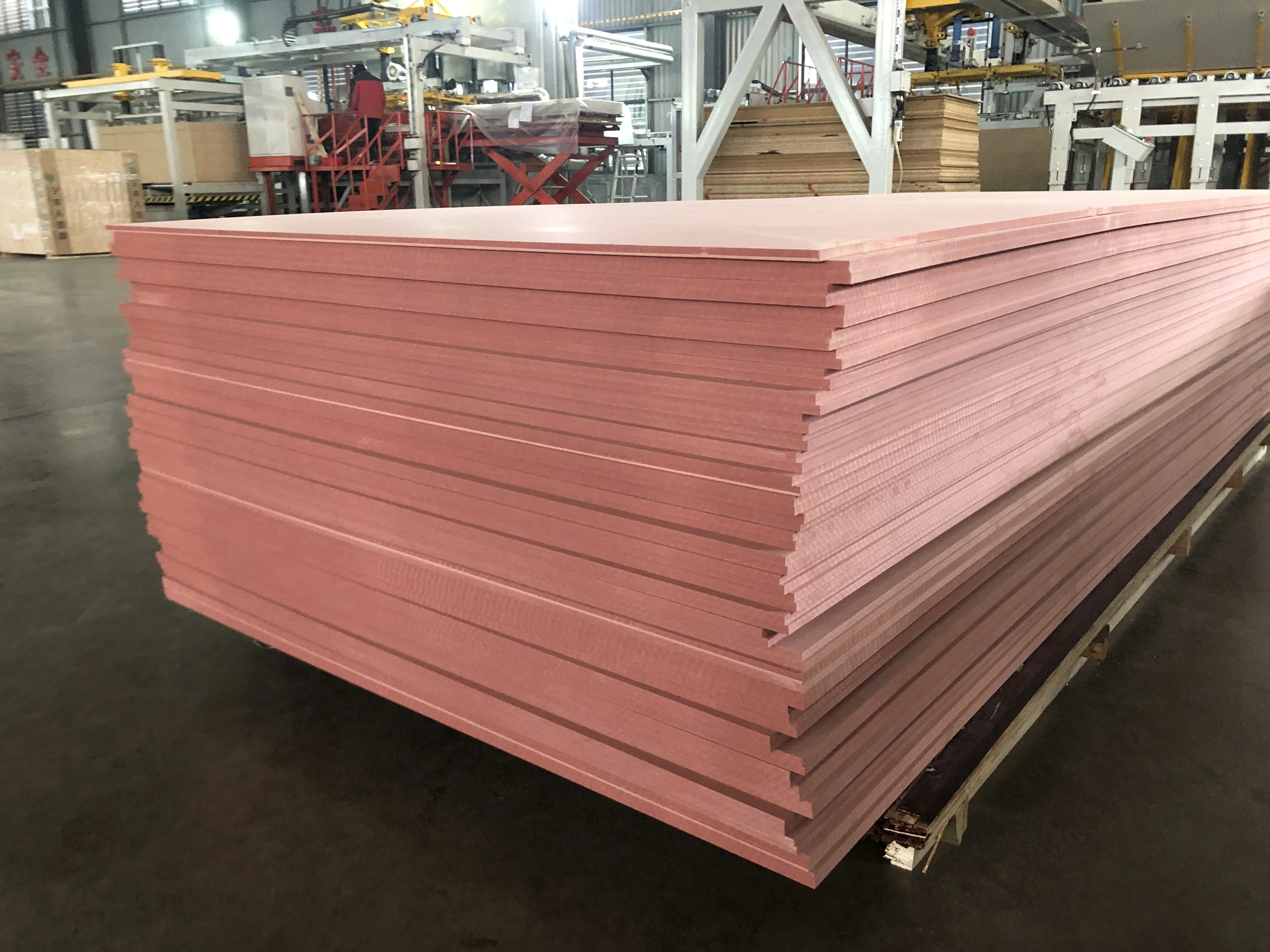 1830*3660MM Size Fireproof MDF Board 18mm  Plain MDF Wooden Grain Melamine  FR  Board