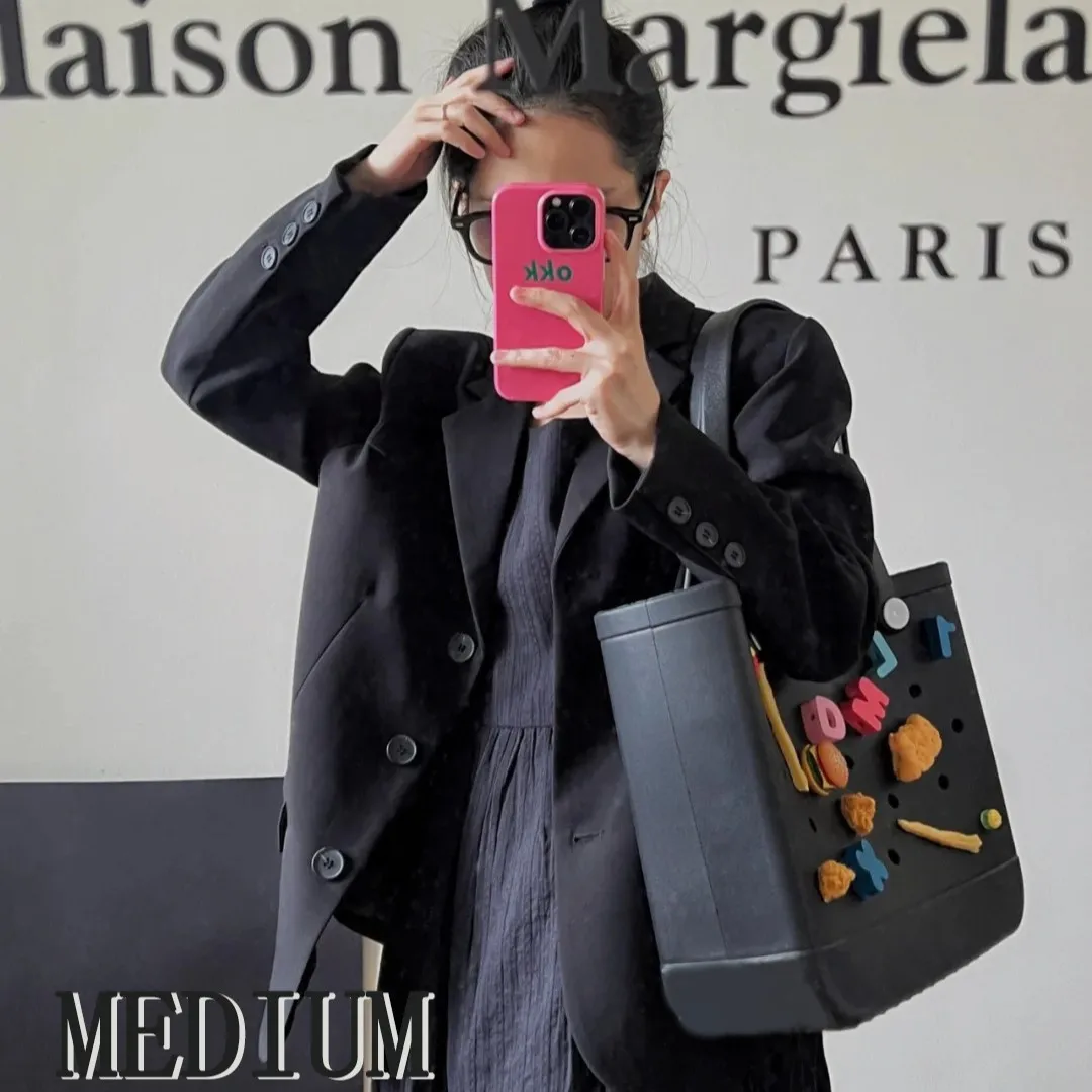2025 Factory Customized Women Summer Beach Bags Fashion Shopping Tote Shoulder Bag Waterproof Eva Handbag 36*12*31CM