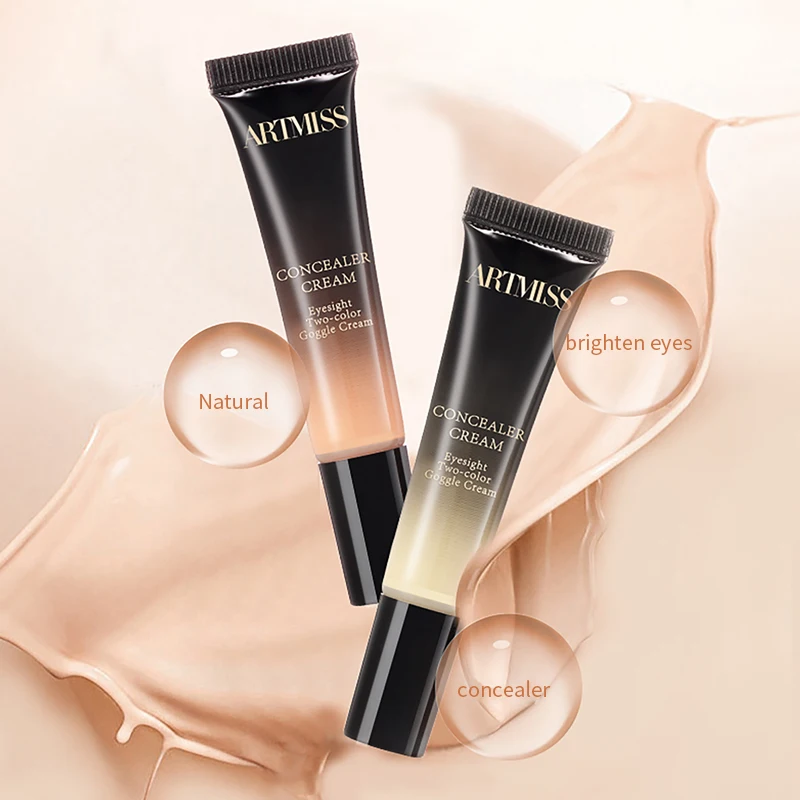 Два цвета, корректор цвета, удаление темных кругов и глаз, сумка для макияжа глаз, профессиональный консилер