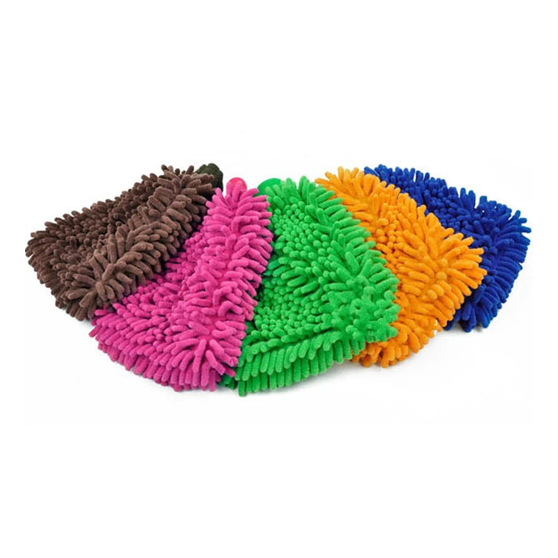Double-sided microfiber Chenille car cleaning beauty Mitts