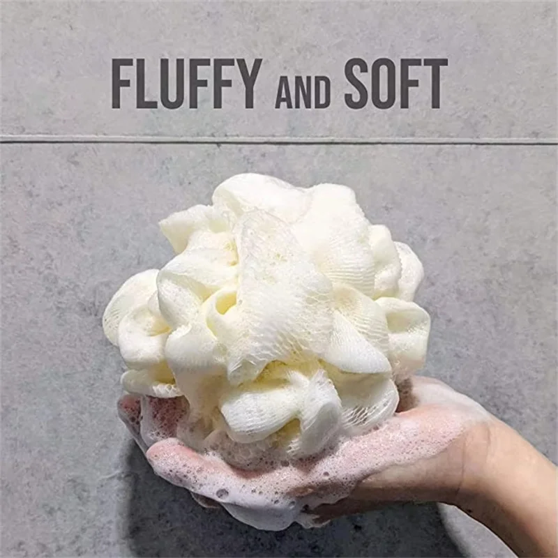 60g GRS recycled Super Soft Shower Loofahs Large Bath Sponge Mesh Pouf Wash Puff Shower Poof Exfoliating Bath Ball