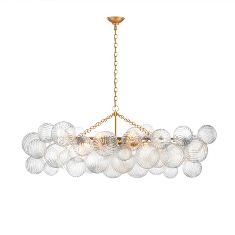 lighting chandeliers nordic home modern ceiling lamp rectangular corridor lights glass ball bubble chandelier hanging lamp