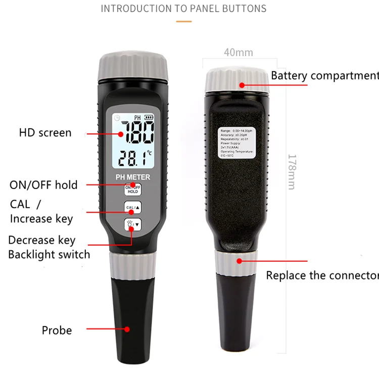 pocket-size neutral shampoo petroleum products  ph meter