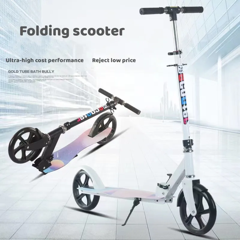 3 wheel adult kick scooter,big wheel frog mini kick scooter,kids foot petal kick scooter Folding Fast