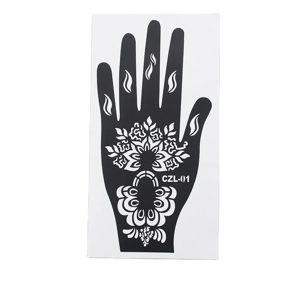 Custom Reusable Temporary Henna Tattoo Stencil For Glitter Black Mehndi Indian