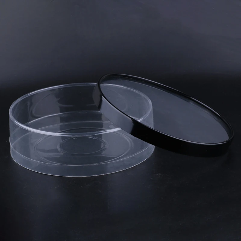 Transparent Plastic Food Container Packaging Boxes Clear Round Jar Plastic Cookie Packing Box