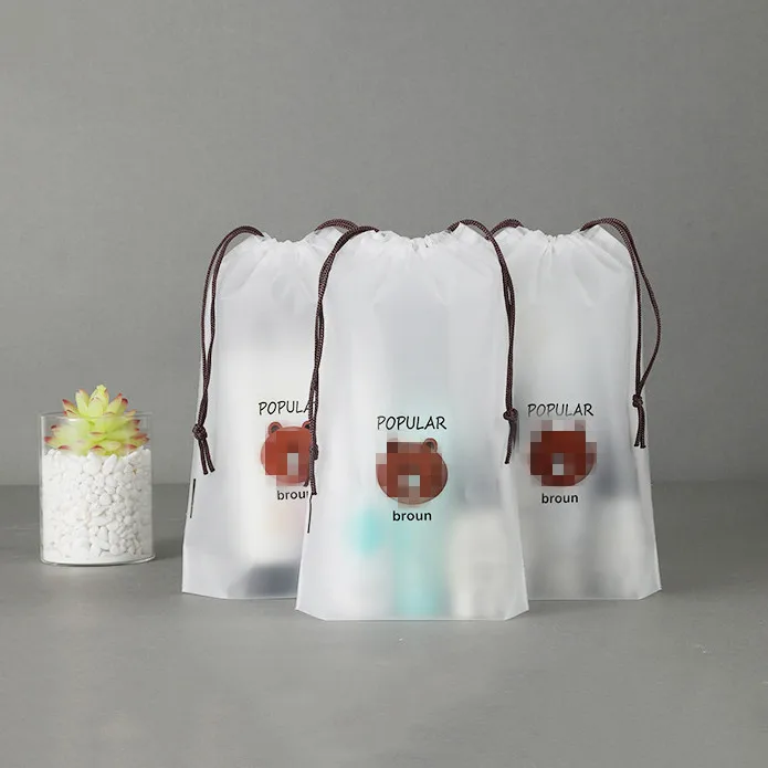 Custom Printed Moistureproof Waterproof Multifunction Plastic Drawstring Backpack Packaging Bag Gift Bags