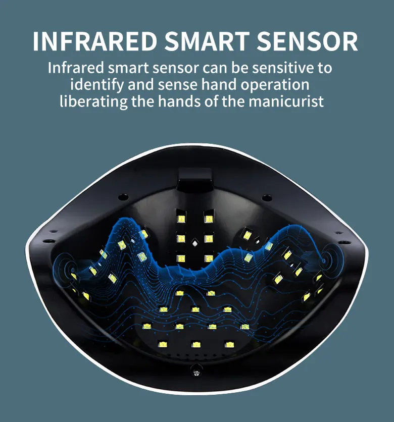 10s 30s 60s 99s New Practical Digital Timing Display UV Polish Nail Lamp Kit Nail Lamp 168W