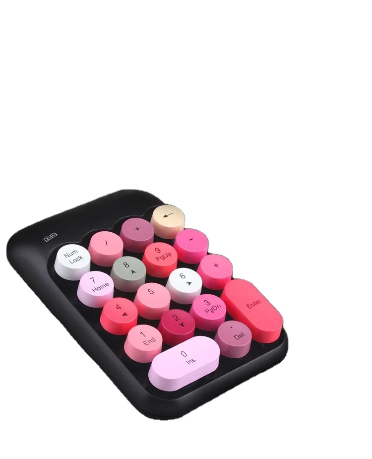 2.4G Wireless Mini  Numerical Keyboard With Fashionable Round Keypad Design