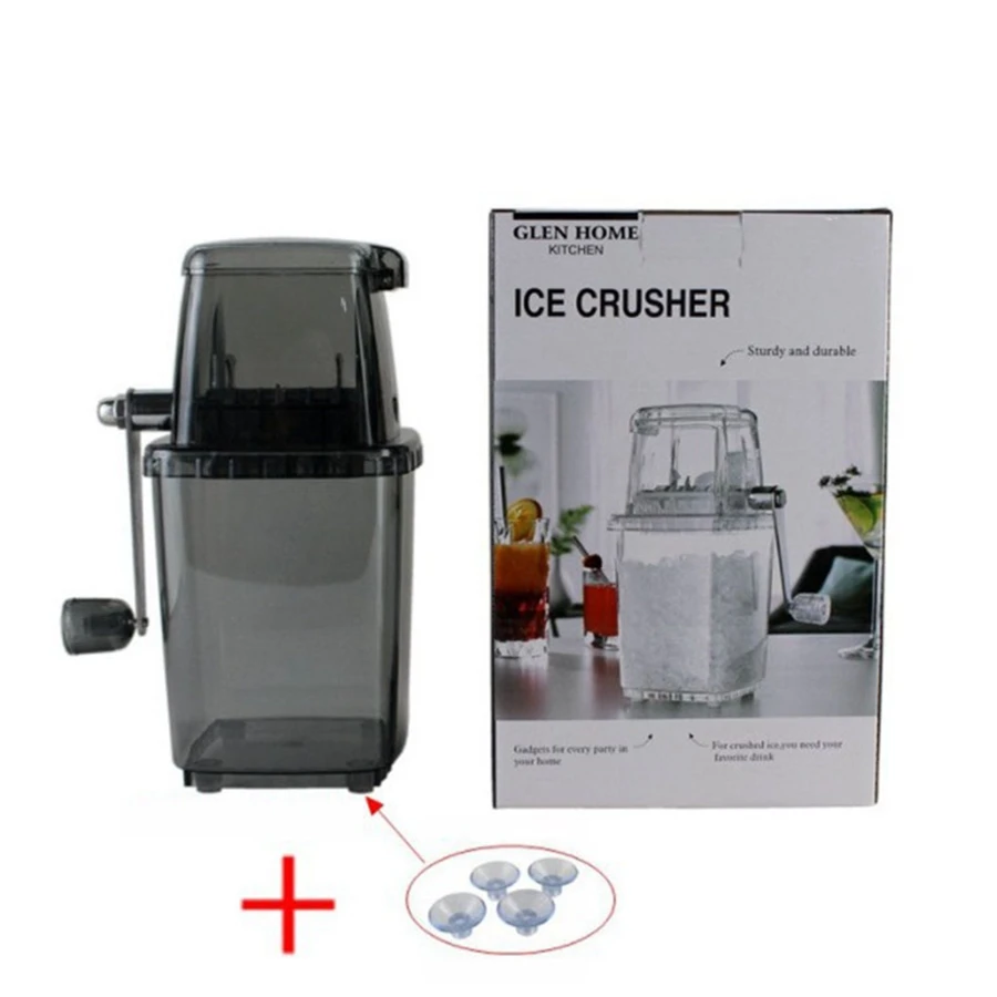Household Manual Ice Crusher, Bar Cocktail Crushed Ice Machine Commercial Plastic Shaved Ice Machine Smoothie Machine/