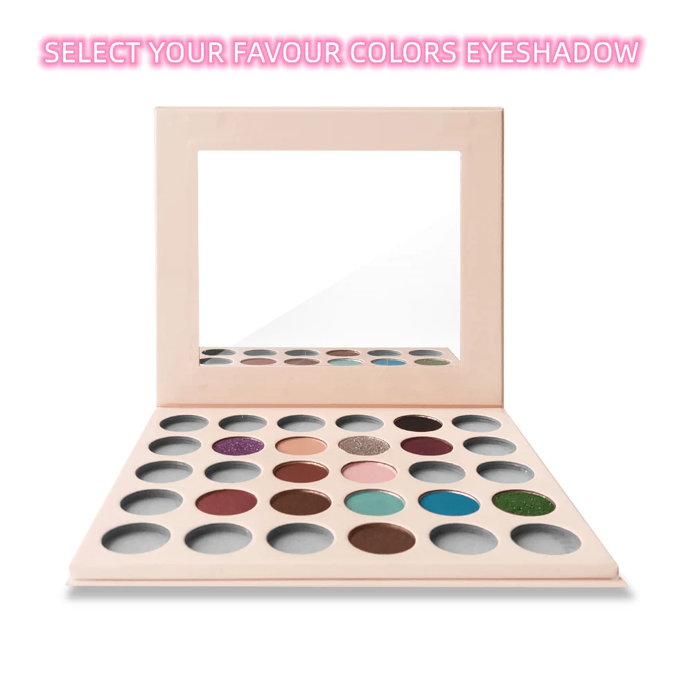 Custom Your Own DIY Makeup 100% vegan/cruelty free Matte Shimmer Glitter Private Label Eyeshadow Palette