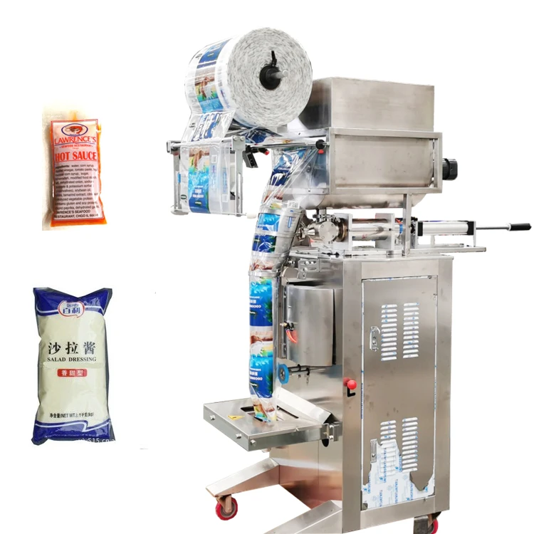 WB-300J 50ml-1500ml Automatic Ketchup Chili Sauce Honey Yogurt Liquid Sauce Packing Machine