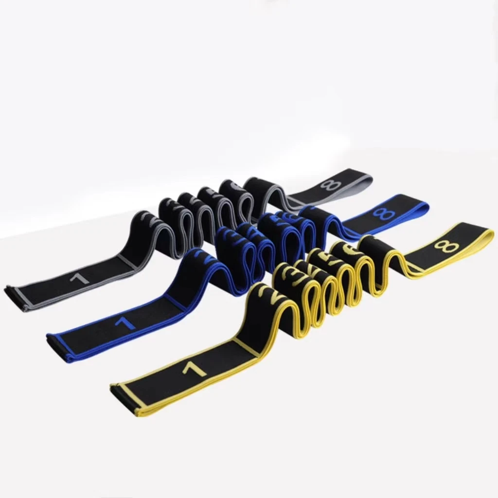 Custom logo workout leg physical exercise adjustable resistance band fitness yoga stretch strap