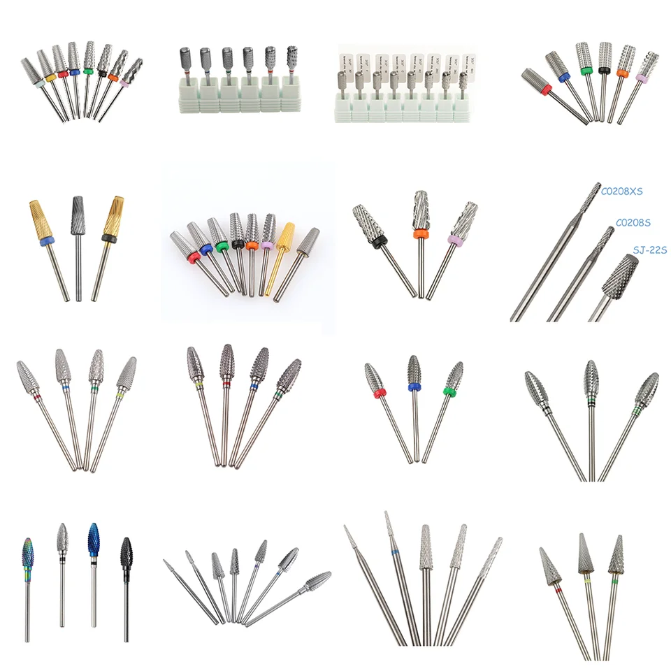 Manicure Pedicure Polish Tool Burr Grinding Cuticle Tungsten Carbide Nail Drill Bit