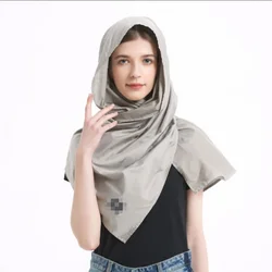 Customized Fashion Scarf Blanket 5G Anti-Radiation Wearable Baby Woman Silk Pocket Scarf EMF Protection Scarfs for Women Stylish