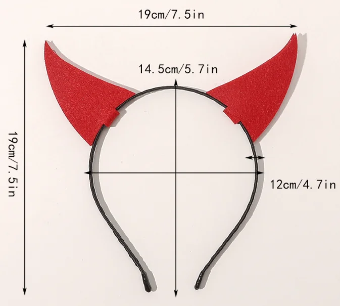 Fancy Dress Ball Duckbill Clip Devil Horn Headband Hair Clips Halloween Hair Accessories For Kids Set