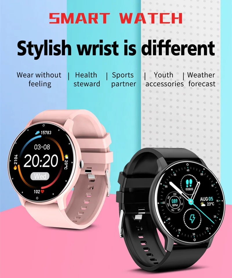 Fashion zl02 zl02d ultra 8 series 8 round montre connecte reloj men women waterproof smart watch fitness tracker band smartwatch