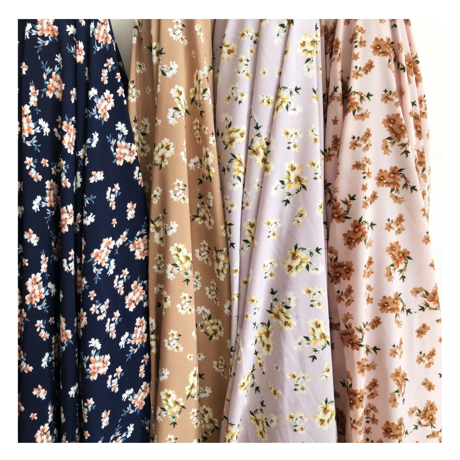 75D Polyester Woven Custom Printed Poly Spandex Spun Polyester 4 Way Stretch Fabrics