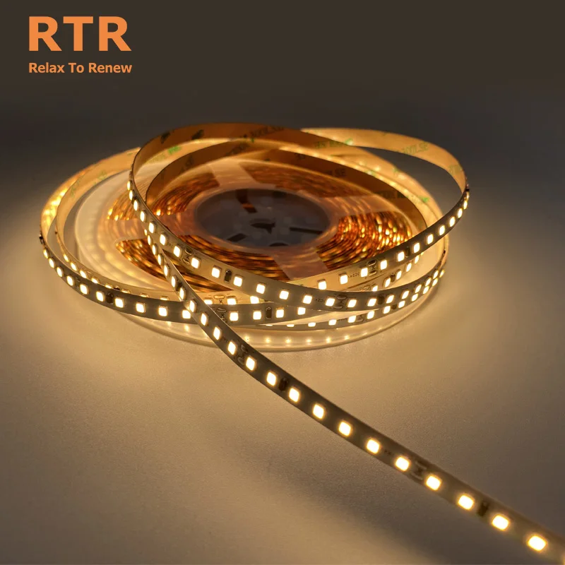Светодиодные полосы RTRLED высокой яркости 2835 24 В 140 светодиодов/м RA90 125LM/W 8 мм 10 м постоянный ток светодиодные для внутреннего освещения
