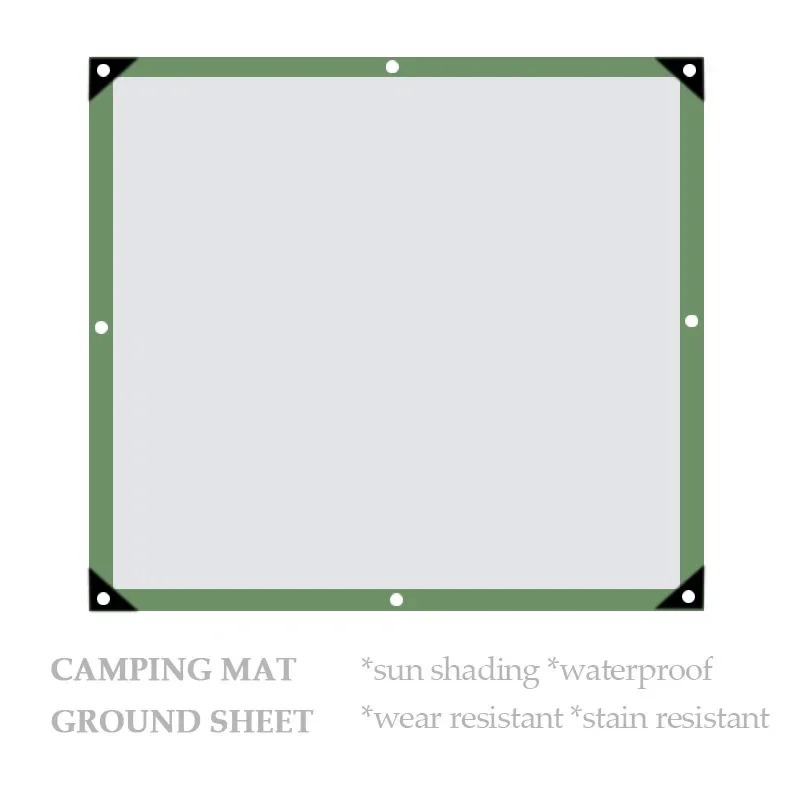 180GSM Waterproof Sunblock Shade Cloth, Heat Insulation Rainproof Tarpaulin, Outdoor Camping Moisture-Proof Mat