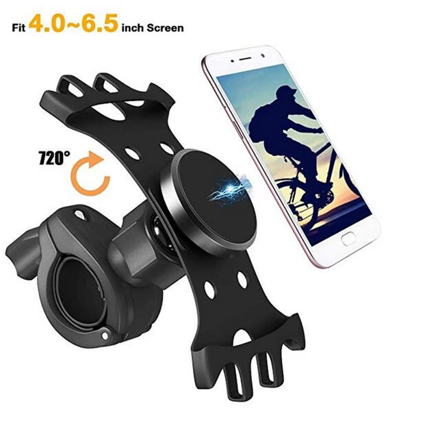 Universal OBSHI  strong magnet magnetic motorcycle & bicycle bike cell phone mount holder stand with rubber strap